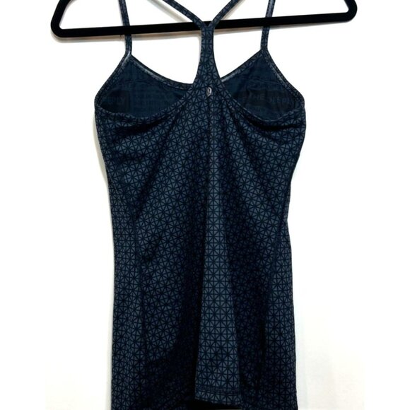Lululemon Power Y Tank Tri Geo Printed Inkwell Black Size 6 Yoga Athletic Gym - Picture 5 of 11